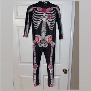 Girls Rose Skeleton Halloween Costume Bundle